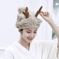 Teddy-Chic Quick-Dry: The Ultimate Coral Velvet Hair Wrap