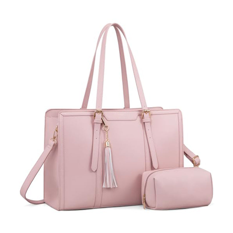The Duo: Minimalist Laptop Tote & Vanity Set