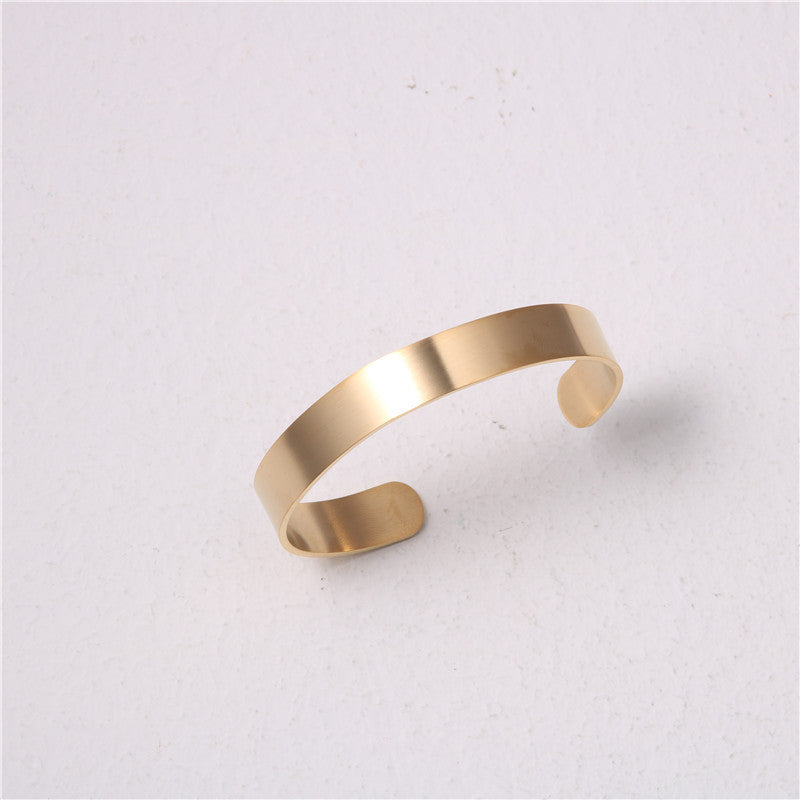 18K Sovereign Glow: Premium Gold-Plated Titanium Bangle