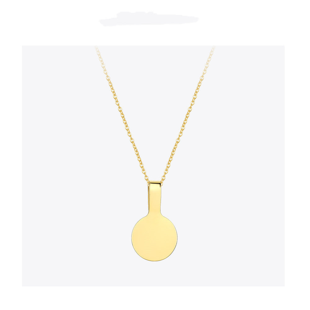 Mirror titanium steel necklace pendant