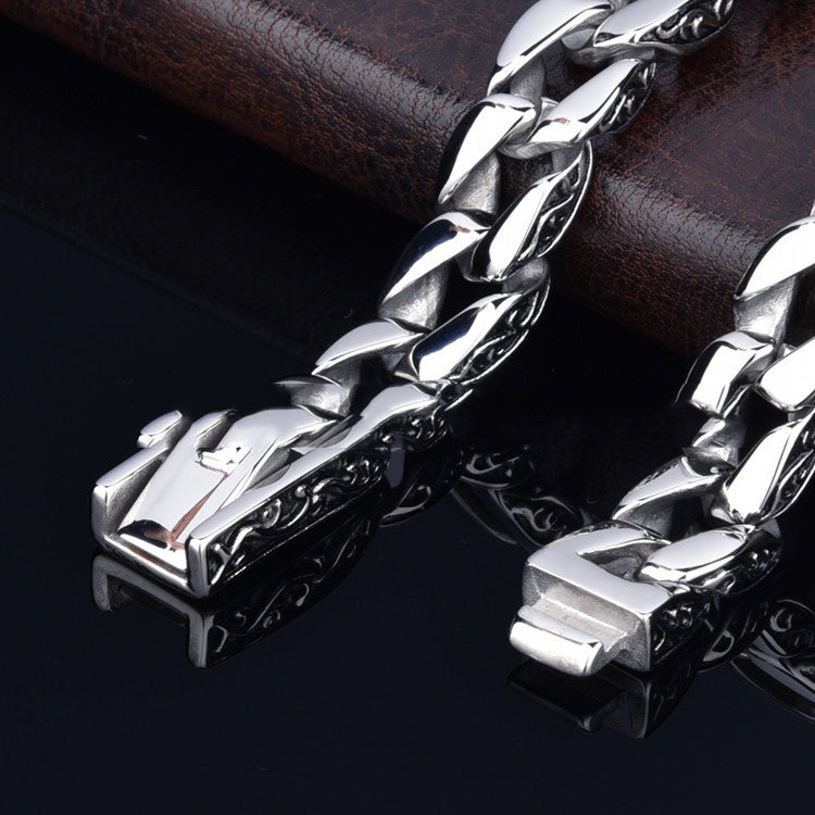 The Raw Icon: Vintage Personality Pure Titanium Bangle