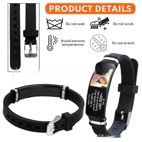 The Identity: Customizable Silicone & Titanium Steel Bracelet