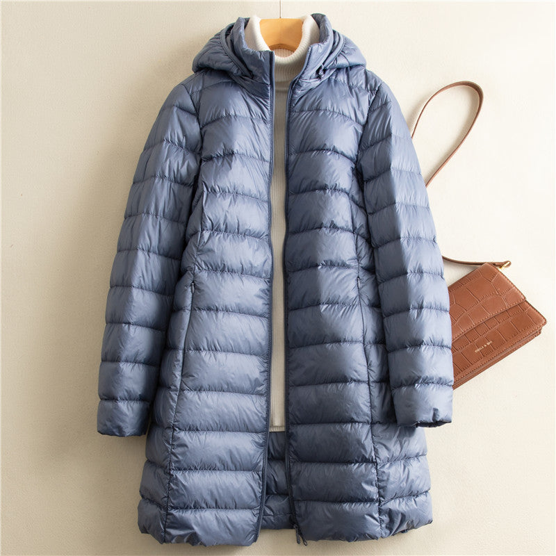 Urban Silhouette: Detachable Hood Light Down Jacket
