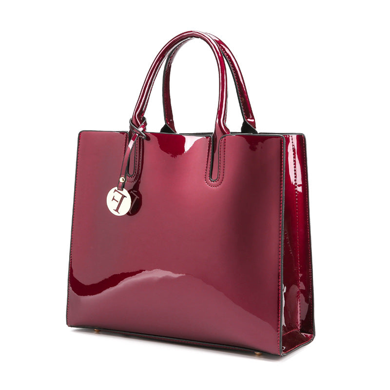 The Mirror: High-Shine Patent Leather Tote