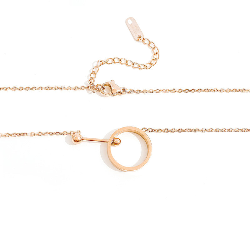 Geometric Round Pendant Necklace | Premium Titanium Collection