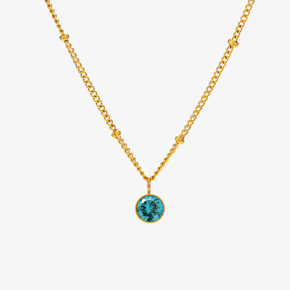 December Titanium Steel Necklace
