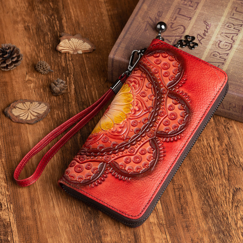 The Botanist: Embossed Heritage Cowhide Wallet