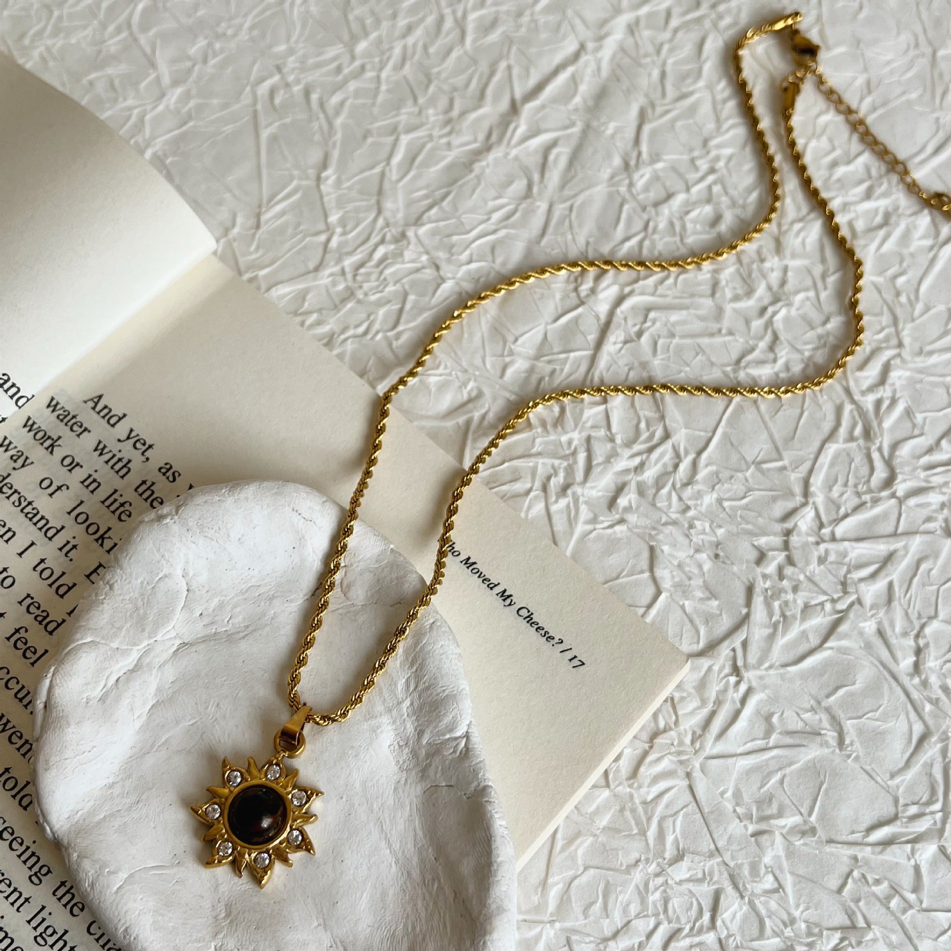 The Amber Soul – Tigereye & Titanium Statement Necklace