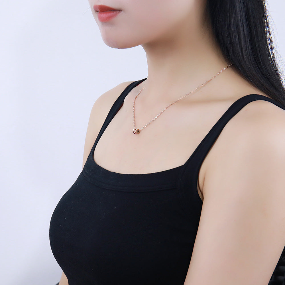 The Hourglass Grace: Small Waist Titanium Necklace