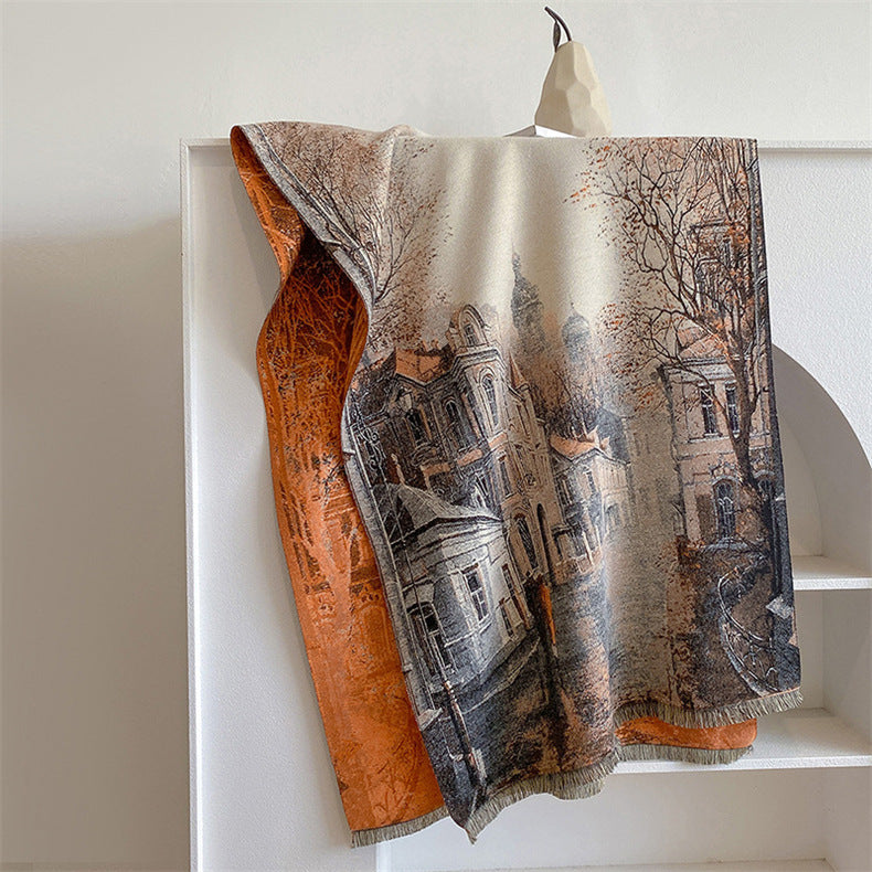 Nomadic Elegance: The Artisanal Jacquard Ethnic Shawl