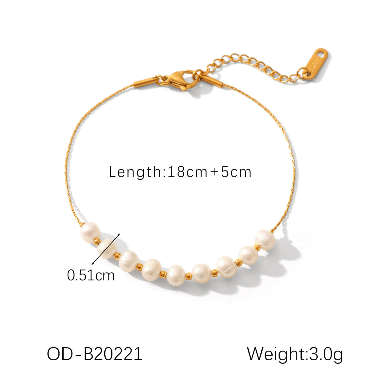 The Pearlescent Twist: Titanium & Inset Pearl Bracelet