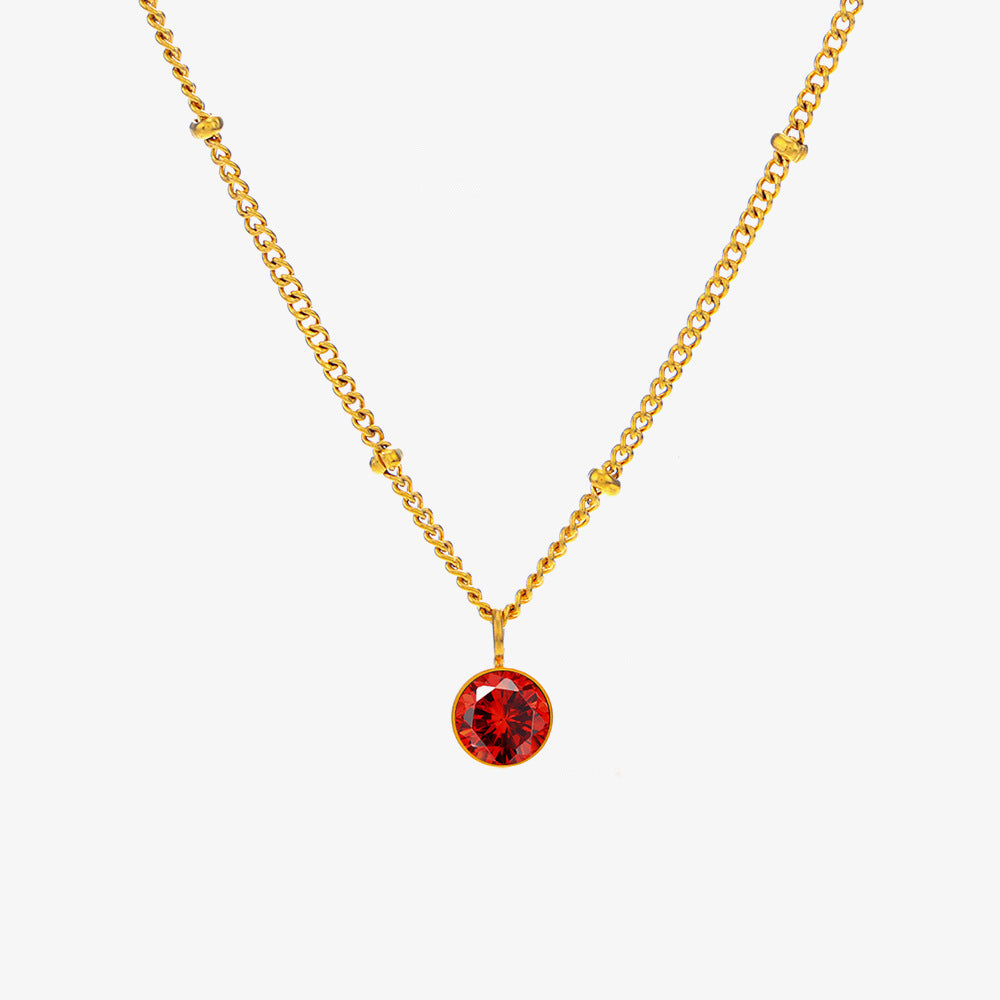 December Titanium Steel Necklace
