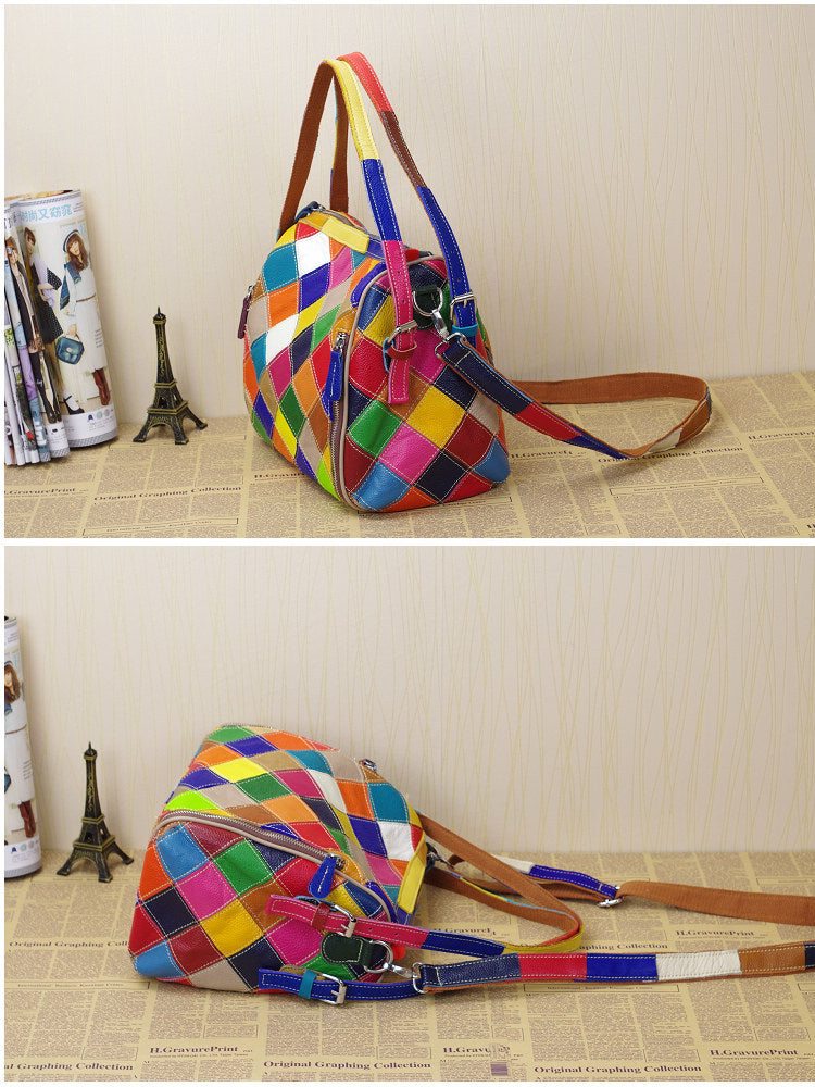 The Mosaic: Top-Grain Patchwork Box Bag
