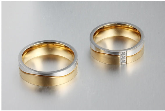 Eternal Bond: Titanium Steel Couple’s Promise Ring