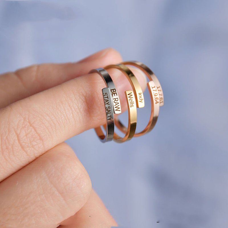 Signature Essence: Customizable Glossy Titanium Band