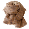 Heritage Warmth: The Classic Brown Plaid Scarf