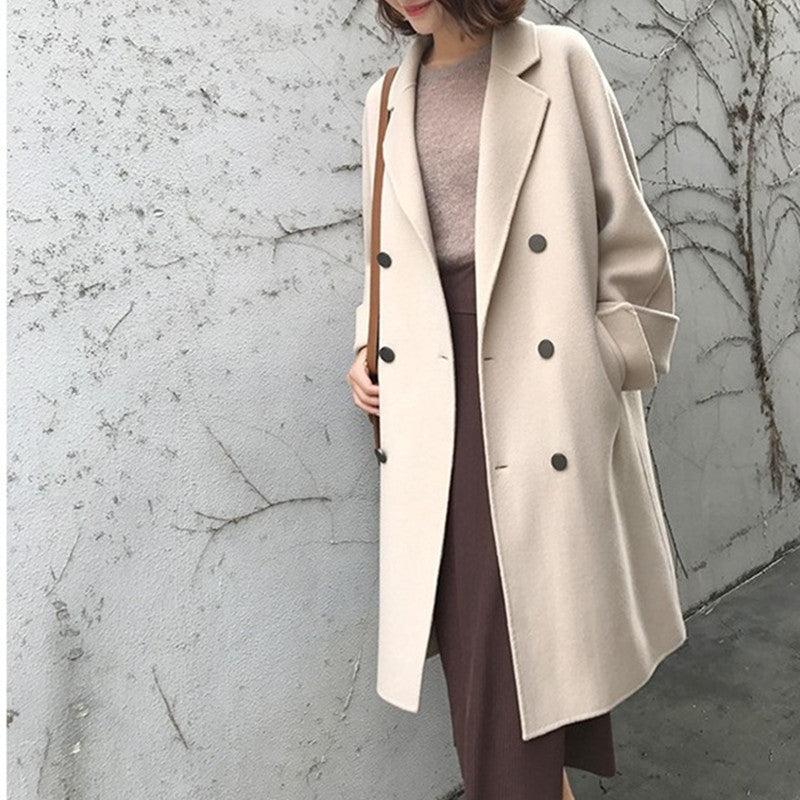 Coco Twoce Elite: Cashmere-Soft Structured Woolen Coat