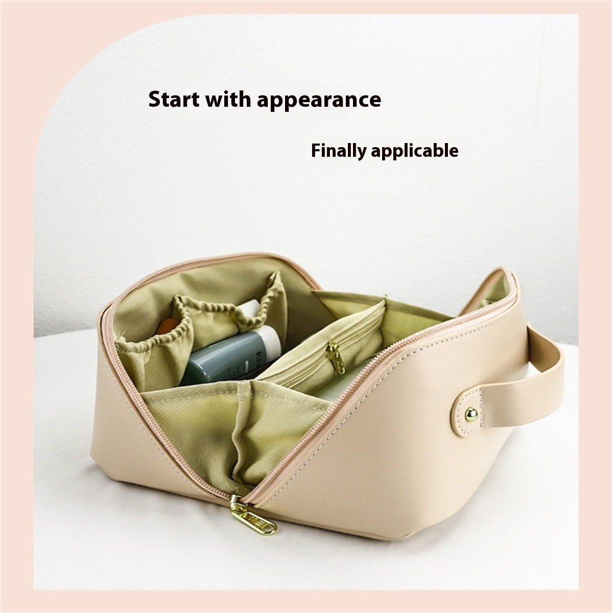 The Signature: Personalized Leather Bag & Vanity Set