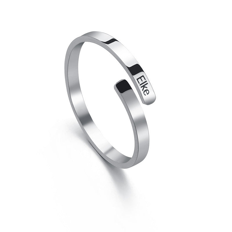 Signature Essence: Customizable Glossy Titanium Band