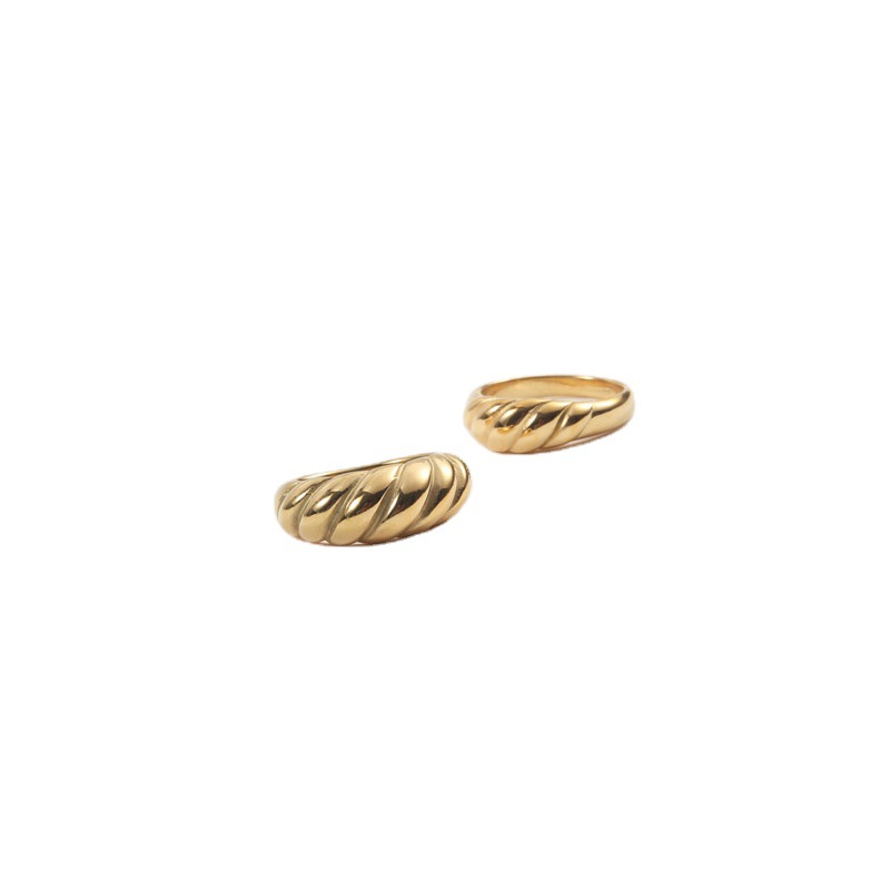 Rose Éclat: Braided Twist Titanium Band