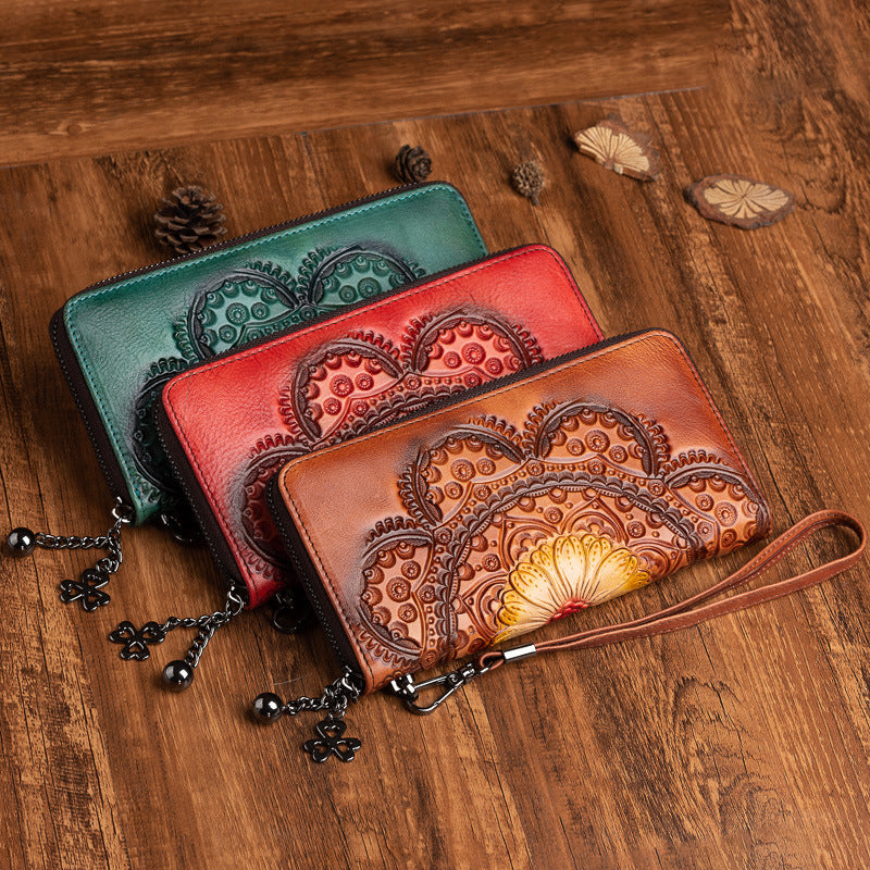 The Botanist: Embossed Heritage Cowhide Wallet
