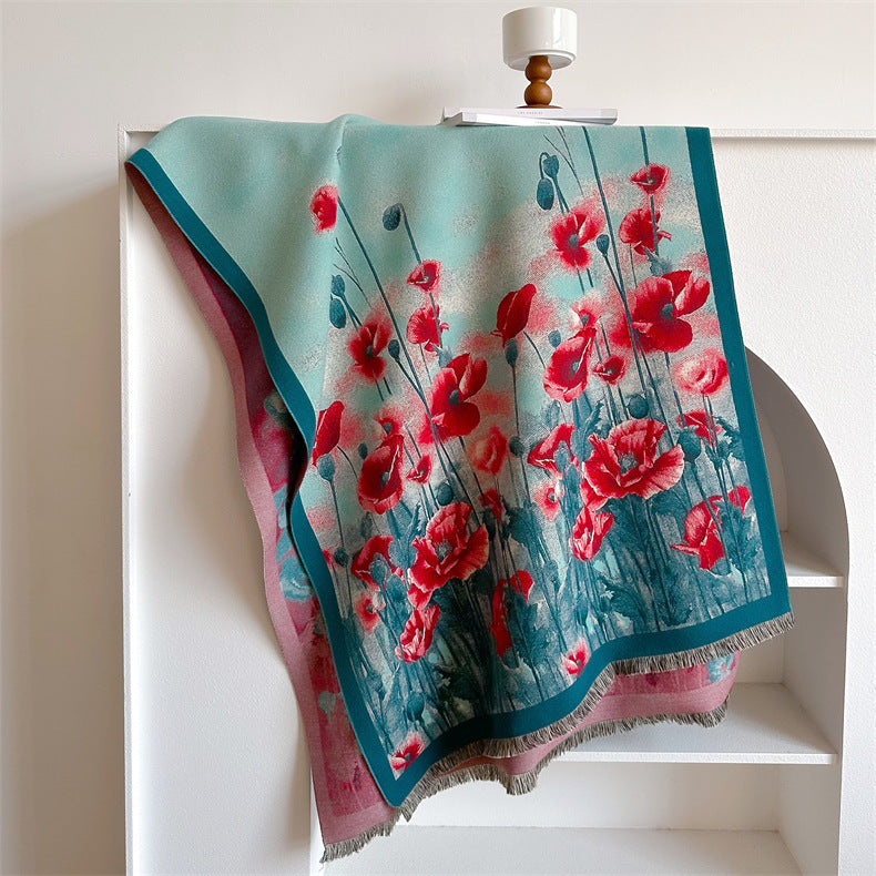 Nomadic Elegance: The Artisanal Jacquard Ethnic Shawl