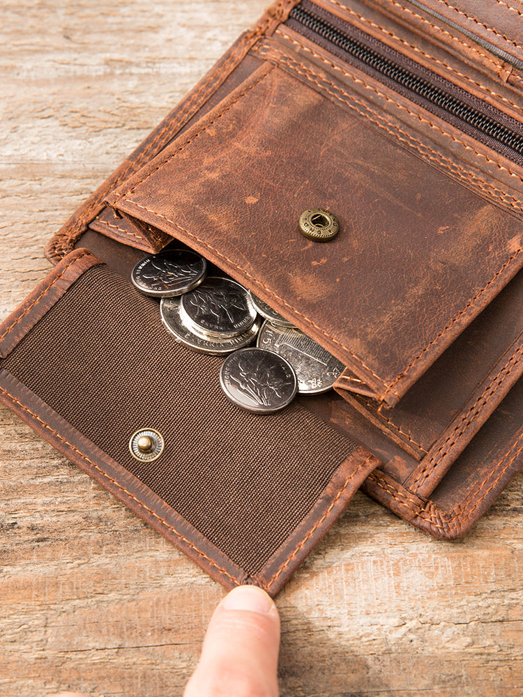 The Fold: Top-Grain Compact Leather Clutch