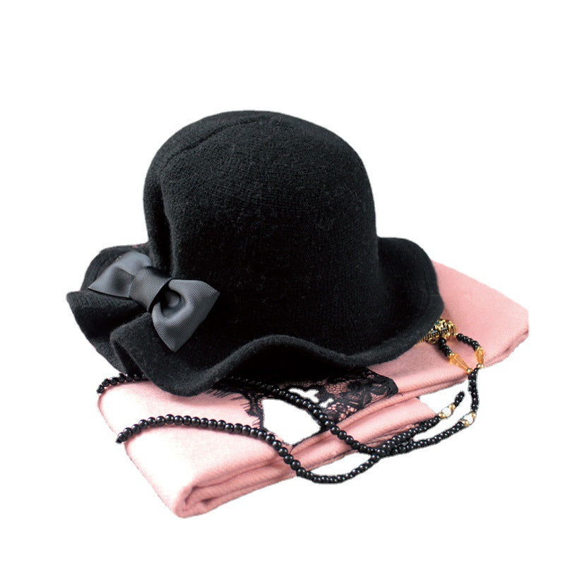 British Heritage: The Elegant Bowler Basin Hat with Bow Detail