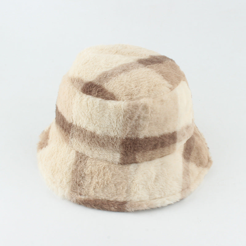 Arctic Chic: The Plush Plaid Flannel Basin Hat