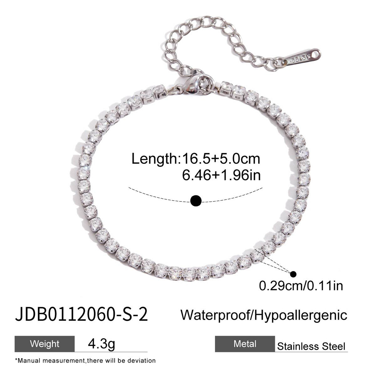 316L Eternal Knot Zircon Bracelet