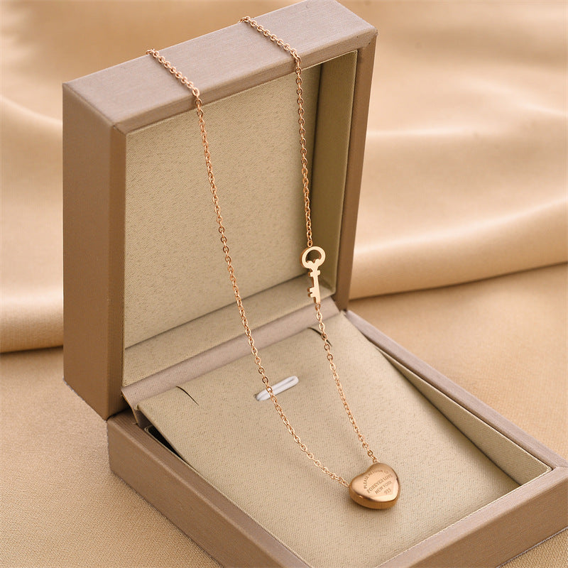 The Serene Wave – Geometric Water-Wave Titanium Necklace