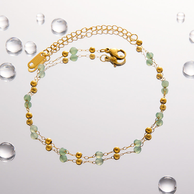 The Emerald Serenity – Handmade Natural Jade & Titanium Necklace
