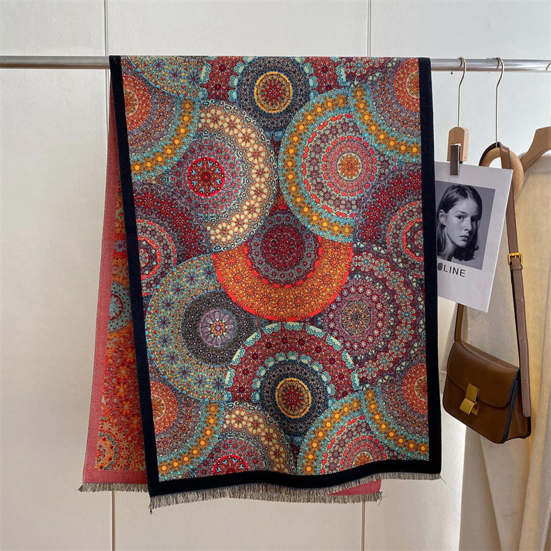 Nomadic Elegance: The Artisanal Jacquard Ethnic Shawl