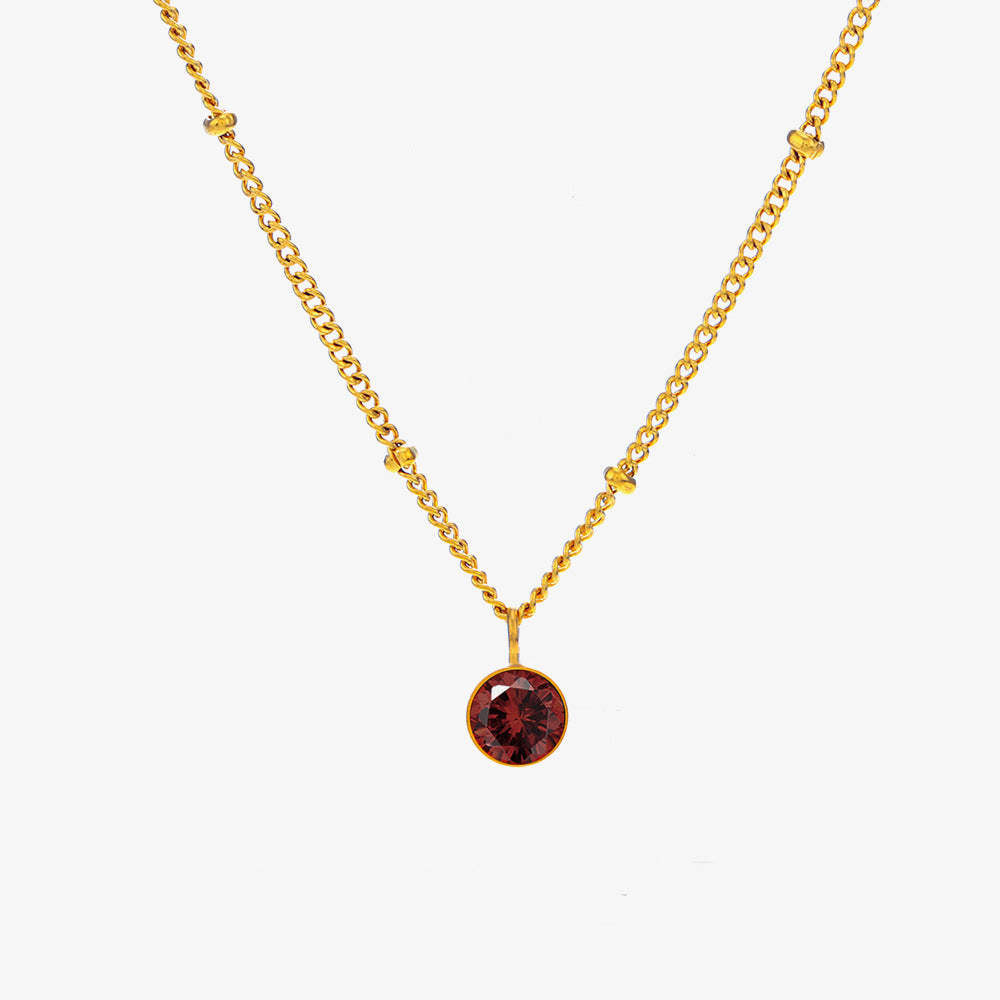 December Titanium Steel Necklace