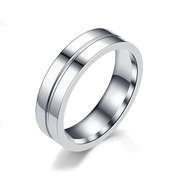 The Infinite Sparkle – Zirconia Inlaid Titanium Ring