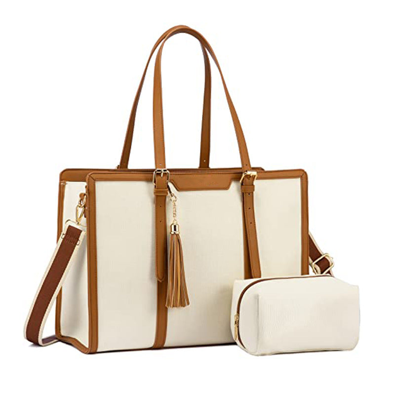 The Duo: Minimalist Laptop Tote & Vanity Set