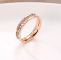 Rose Horizon: 360° Inset Crystal Titanium Band