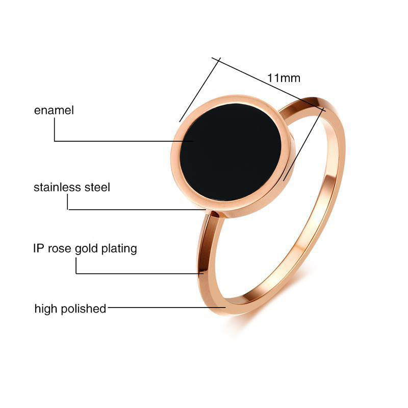 Women’s Round Epoxy Titanium Ring