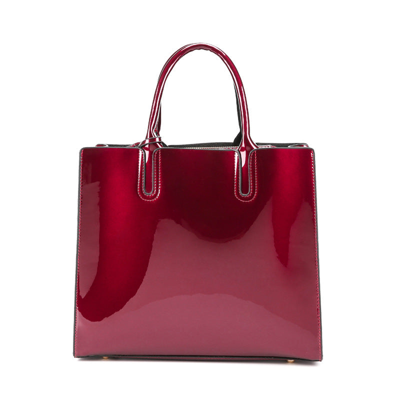 The Mirror: High-Shine Patent Leather Tote