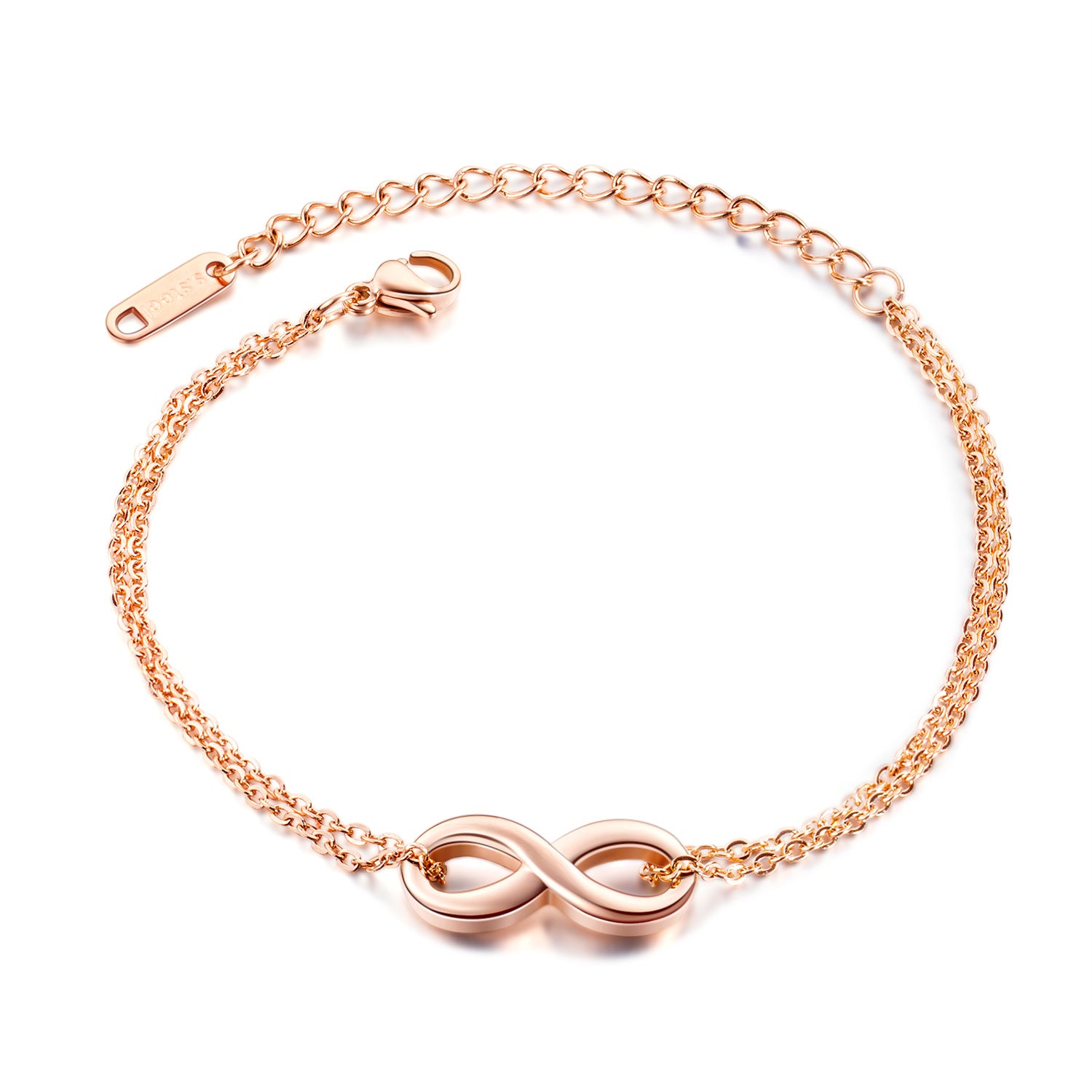 Infinite Bond: The Titanium Infinity Chain Bracelet