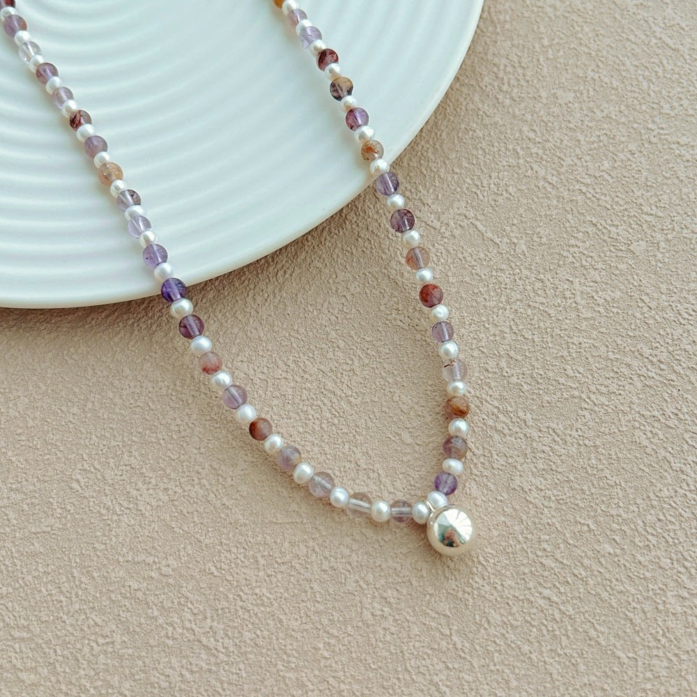The Happiness Glow: Dopamine Pearl & Rose-Quartz Aesthetic Necklace