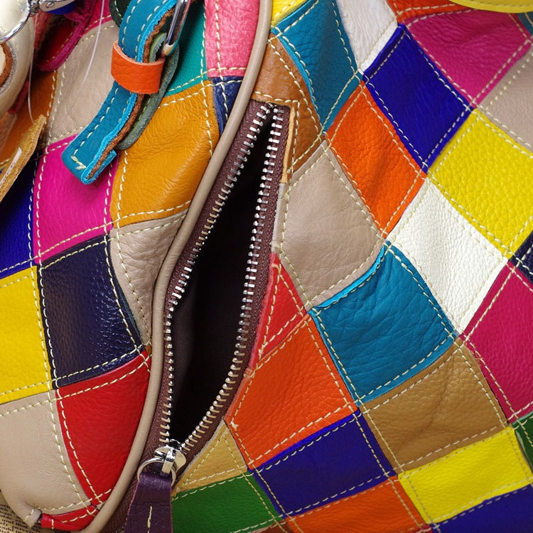 The Mosaic: Top-Grain Patchwork Box Bag