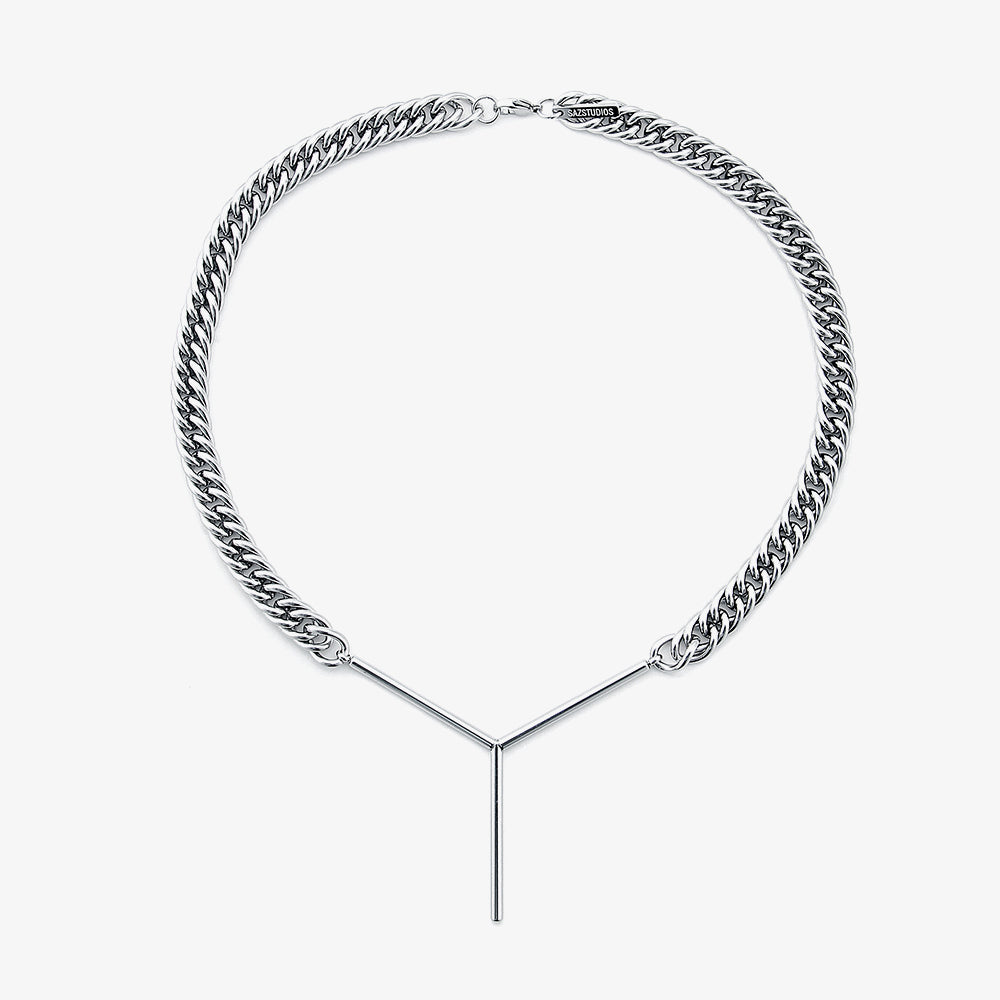 Necklace Men's Colorless Titanium Steel