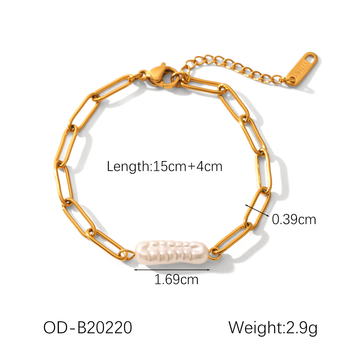 The Pearlescent Twist: Titanium & Inset Pearl Bracelet