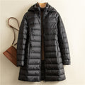 Urban Silhouette: Detachable Hood Light Down Jacket