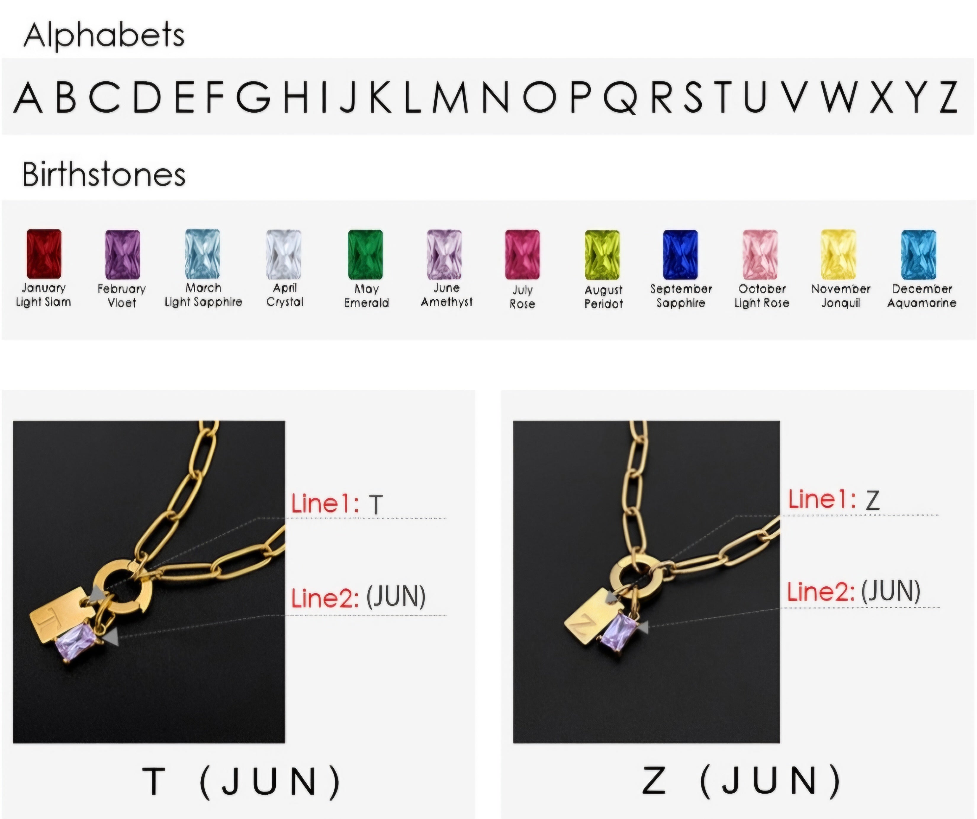 316L Stainless Steel Initial Letter Bracelet