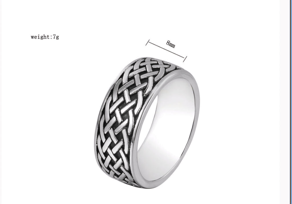The Heritage Band: Men’s Vintage Titanium Statement Ring