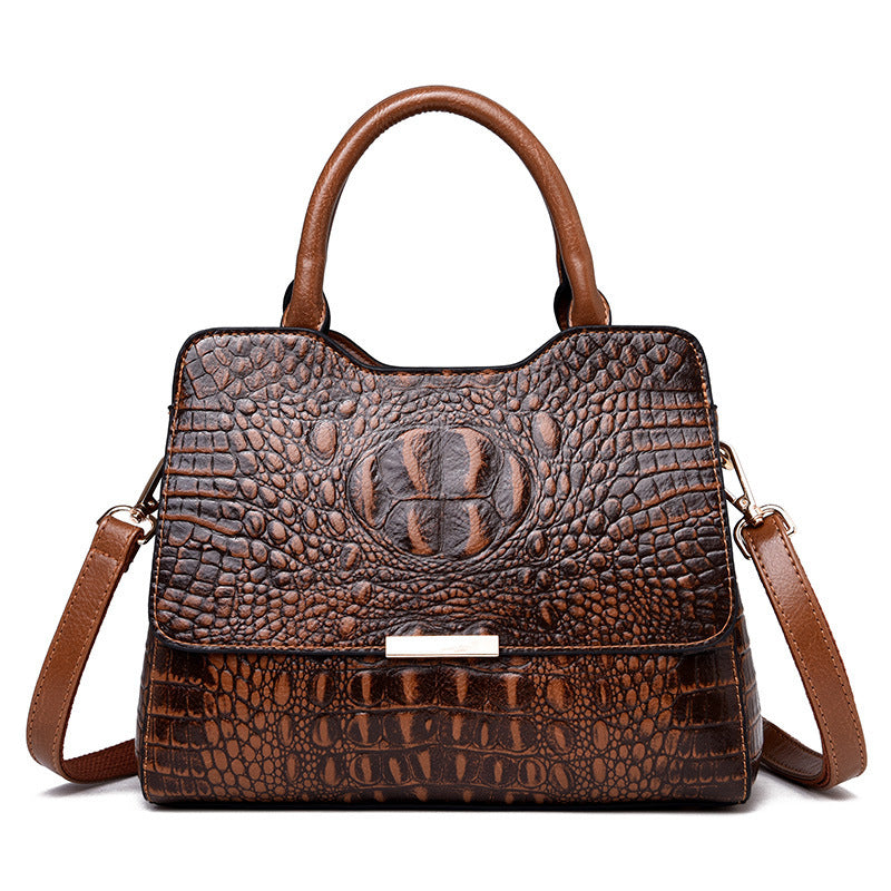 The Croco-Glow: Embossed Patent Leather Tote