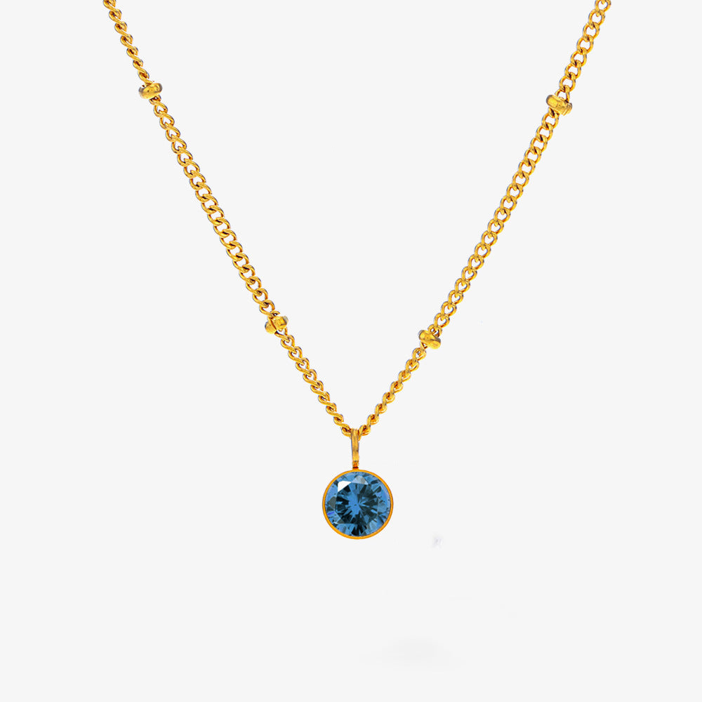 December Titanium Steel Necklace
