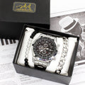 Men’s Quartz Watch & Dual Titanium Bracelet Gift Set